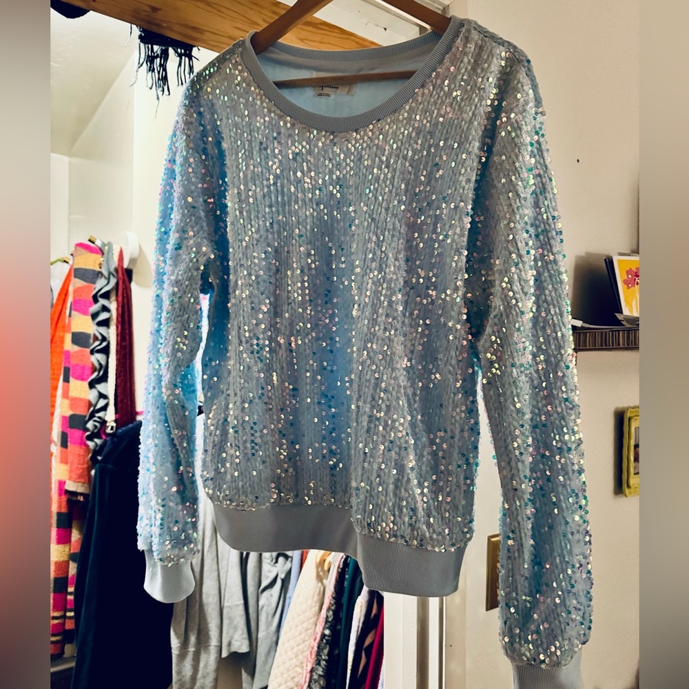 Anthropologie sequin velvet sweatshirt - XL